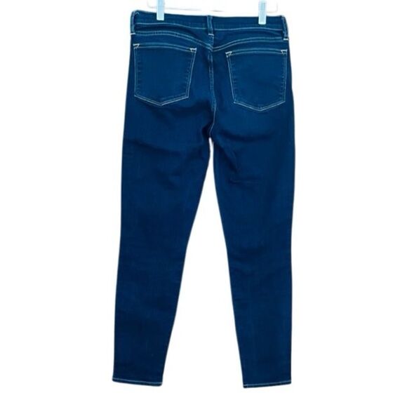 J Crew Factory 8" midrise skinny jean in signature stretch. Dark Wash 28/28. - Picture 4 of 6